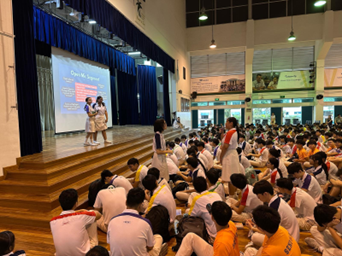 Student Leadership Board members engaging with students and providing a platform for them to share their ideas during the student forum.